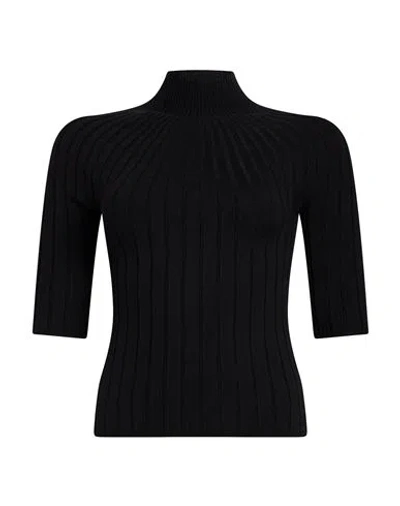 Caractere Caractère Woman Turtleneck Black Size Xl Viscose, Polyester, Polyamide
