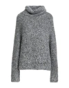 Caractere Caractère Woman Turtleneck Charcoal Size M Polyacrylic, Mohair Wool, Polyamide In Gray