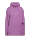 Caractere Caractère Woman Turtleneck Mauve Size 2 Acrylic, Polyamide, Alpaca Wool, Virgin Wool In Purple