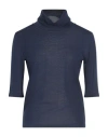 Caractere Caractère Woman Turtleneck Navy Size L Polyacrylic, Wool