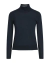 Caractere Caractère Woman Turtleneck Navy Size Xl Polyacrylic, Wool In Blue