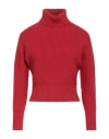 Caractere Caractère Woman Turtleneck Red Size 1 Viscose, Polyester, Polyamide In Red