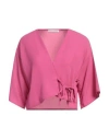 Caractere Caractère Woman Wrap Cardigans Magenta Size 12 Polyester