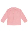 Caramel Adonis Cotton Shirt In Red Stripe