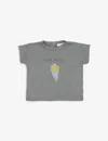 Caramel Khaki Ahipa Chip-seaside Print Organic Cotton-blend T-shirt 3 Months - 12 Years In Khaki