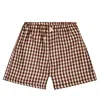 Caramel Alastar Checked Wool Shorts In Checked