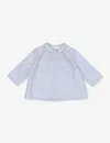 Caramel Navy Stripe Aloe Long-sleeve Stripe Cotton Shirt 12-24 Months In Navy