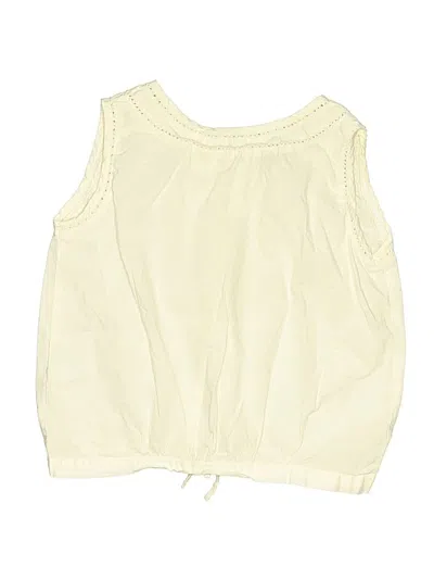 Pre-owned Caramel Baby & Child London Kids' Sleeveless Blouse In White