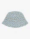 Caramel Girls Blue Geo Print Kids Cedrus Stripe Cotton Bucket Hat