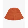 Caramel Girls Orange Kids Cedrus Stripe Cotton Bucket Hat In Orange