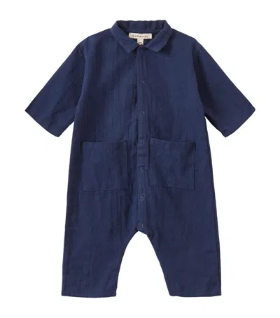 Caramel Kids' Cotton Cosmos Playsuit In Purple