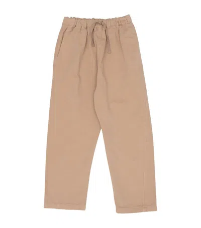 Caramel Kids' Cotton Leda Trousers (8-12 Years) In Beige