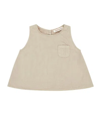 Caramel Cotton Lettuce Top (3-24 Months) In Grey