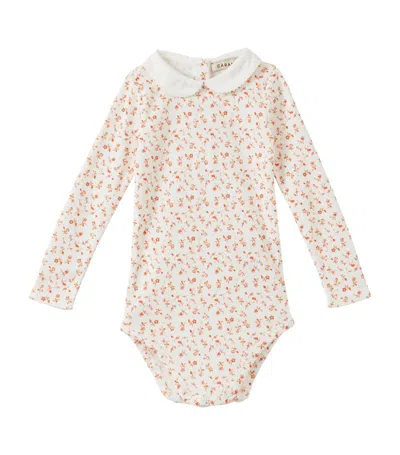 Caramel Floral Toadfish Bodysuit (3-24 Months) In Multi