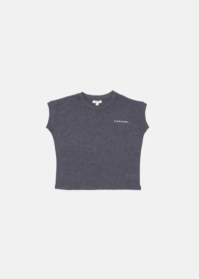 Caramel Kids' Girl's Cress T-shirt In Heather Grey In Gray