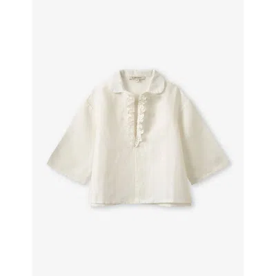 Caramel Girls White Kids Spearmint Woven Shirt 3 Years -