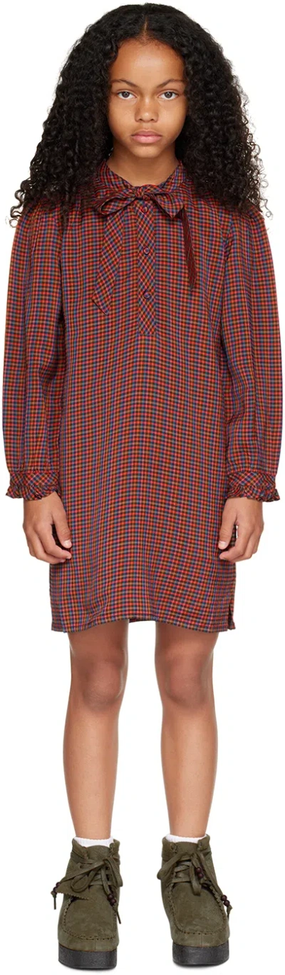 Caramel Kids Red Belford Dress In Multicheck