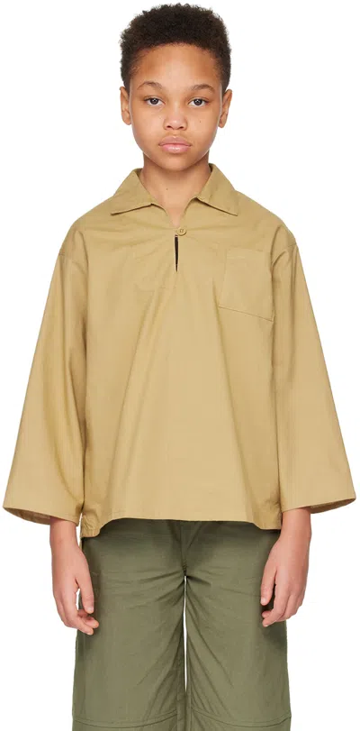 Caramel Kids Tan Bergamot Shirt In Light Camel