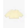 Caramel Krill Cropped Cotton-blend Blouse 3-12 Years In Yellow