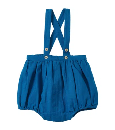 Caramel Kids' Linen Musa Shorts In Blue