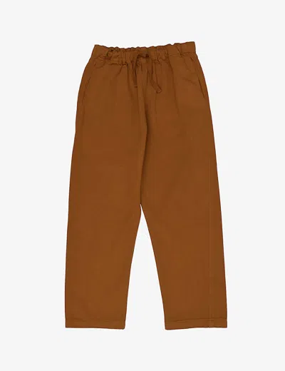 Caramel Boys Orange Kids Leda Drawstring Cotton-twill Trousers 3-16 Years