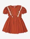 Caramel Orca Polka Dot Cotton Dress 3-12 Years In Multi-coloured