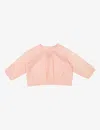 Caramel Krill Cropped Cotton-blend Blouse 3-24 Months In Pink