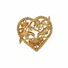 Caramel Vintage Jewellery Women's Exclusive Vintage Mother's Day Gold Plated Heart Brooch