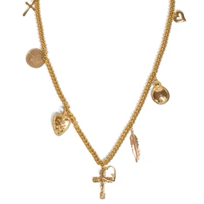 Caramel Vintage Jewellery Women's Faith & Love Gold Necklace
