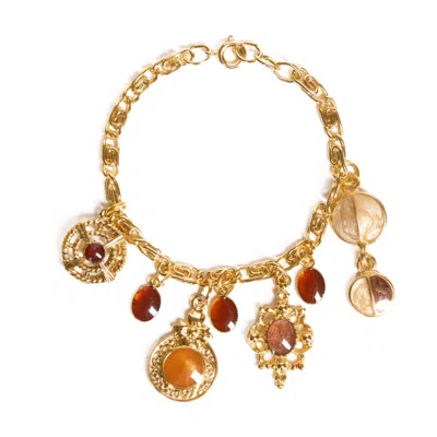 Caramel Vintage Jewellery Women's Gold Autumn Charm Bracelet