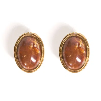 Caramel Vintage Jewellery Women's Gold Brown Betty Earring