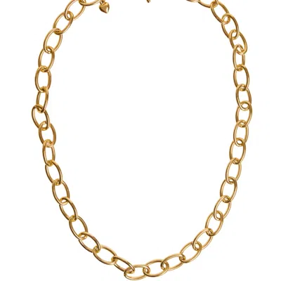 Caramel Vintage Jewellery Women's Gold Classic Oval Link Necklace