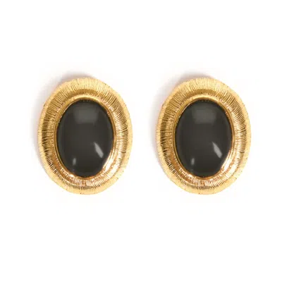 Caramel Vintage Jewellery Women's Gold Dot Stud Earrings