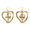 Caramel Vintage Jewellery Women's Gold Faith And Love Earrings In Gold