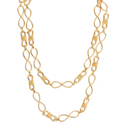 Caramel Vintage Jewellery Women's Gold Infinity Link Chain Necklace