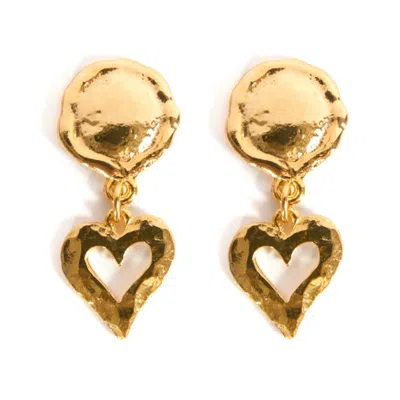 Caramel Vintage Jewellery Women's Gold Lost Love Earring