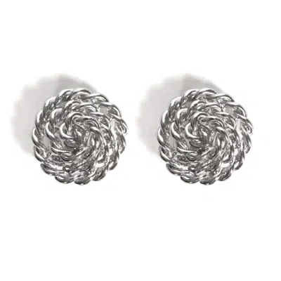 Caramel Vintage Jewellery Women's Gold Silver Knot Stud Earrings