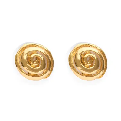 Caramel Vintage Jewellery Women's Gold Swirl Earrings