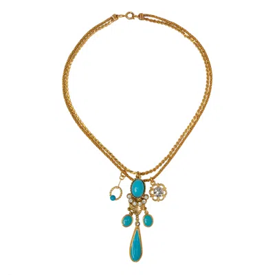 Caramel Vintage Jewellery Women's Gold Vintage Turquoise Dream Layered Necklace