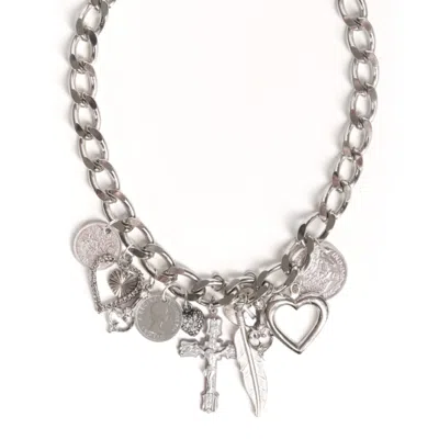 Caramel Vintage Jewellery Women's Silver Love Sex & Money Charm Necklace