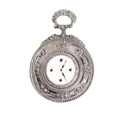 Caramel Vintage Jewellery Women's Silver Plated Pocket Watch Motif Brooch