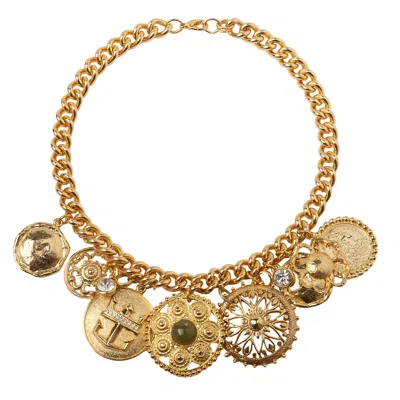 Caramel Vintage Jewellery Women's Vintage Gold Plated Disco Chain Necklace