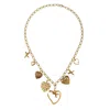 Caramel Vintage Jewellery Women's Vintage Gold Plated Love & Kisses Necklace