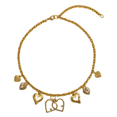 Caramel Vintage Jewellery Women's Vintage Gold Plated Love Story Necklace