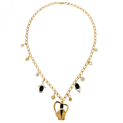 Caramel Vintage Jewellery Women's Vintage Gold Plated Secret In A Bottle Necklace