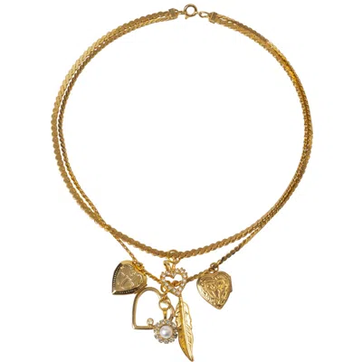 Caramel Vintage Jewellery Women's Vintage Gold Plated Secret Love Multilayer Chain