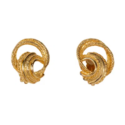 Caramel Vintage Jewellery Women's Vintage Gold Plated Sharon Clip Ons Earrings