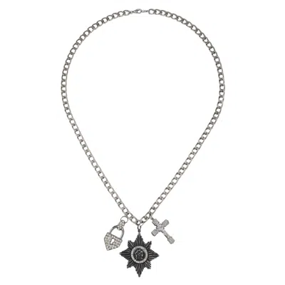 Caramel Vintage Jewellery Women's Vintage Silver Plated Cristal Necklace
