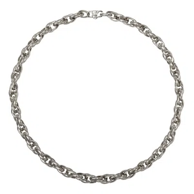 Caramel Vintage Jewellery Women's Vintage Silver Plated Loop De Loop Chain