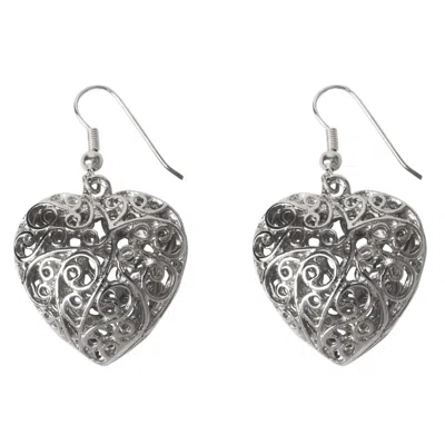 Caramel Vintage Jewellery Women's Vintage Silver Plated Secret Love Earrings